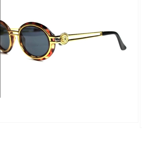 VINTAGE Gianni Versace Gold Frame Sunglasses with Brown Prescription Lenses - Picture 13 of 16